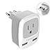Italy Travel Power Adapter, TESSAN 3 Prong Grounded Plug with Dual USB Charging Ports, Outlet Adaptor Charger for USA to Italy Uruguay Chile Italian (Type L) primary