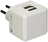 Orei Swizterland 2 USB (3.4A/17W) Travel Charger for all iPhone, iPad, Samsung Galaxy, Android, HTC One, Motorola, LG (W2U-J)