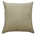 DreamHome - Solid Faux Suede Decorative Pillow Cover/Sham, (26x26, Parchment)