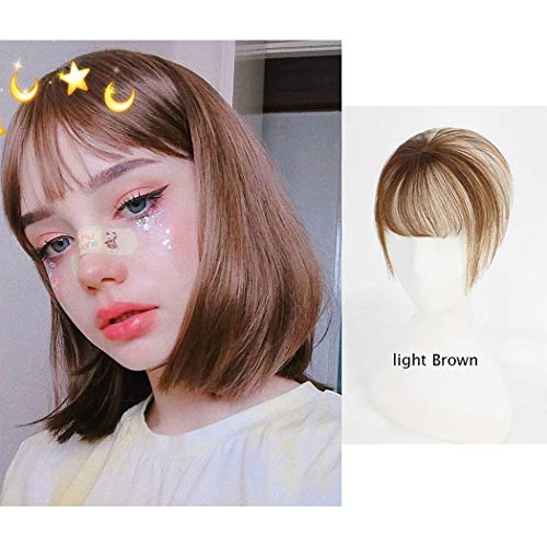 human hair toppers with bangs