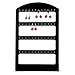 CozyCabin 48-hole Jewelry Display Rack Vintage Earring Holder Hanger Jewelry Stand Organizer Earring Display (Black B)