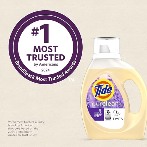 Tide Purclean HE Deep Cleaning Concentrated Liquid Laundry Detergent, Honey Lavender Scent, photo 11
