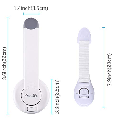 Baby Safety Toilet Lock, 3M Adhesive Swing Shut Toilet Seat Bowl Lock for Bathroom Baby Toddler Pet Proofing with 1PC Child Safety Cabinet Lock - Thumbnail 6