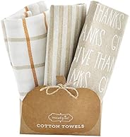 Mud Pie Fall Set of 3 Towels, Give Thanks, 26" x 