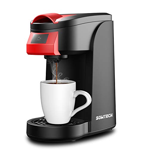 Click Here to See More Images Single Serve Coffee Maker, SOWTECH 2 in 1 3.5 Bar Coffee Machine Brewer Use with Multi K-Cup Pods and Ground Coffee, Support One Key & 2 Minute Brew, 12oz Brew Size, Auto Off, 5.1