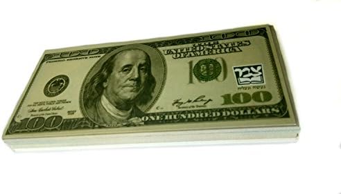 96Count Double Sided Printed Pretend Play Dollar Money 10-20-50-100 Educational Tool
