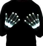 Ultimate LED Light Up Skeleton Gloves- 12 Color changeable-Light Up-Looks Like You Have Skeleton Hands