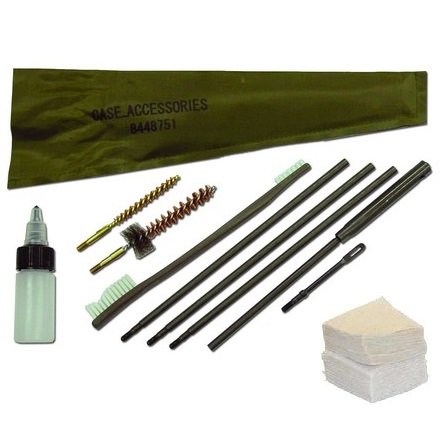 Ultimate Arms Gear .223 AR15 M4 M16 Triangle Buttstock OD Olive Drab Green Cleaning Kit, Rods, Oiler Bottle, Double Ended Brush, Patches & Carrying Pouch Case