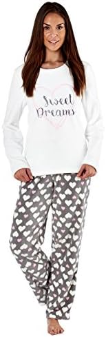 Ladies Full Fleece Winter Pyjama Set ~ Unicorn, Owl, Sweet Dreams.