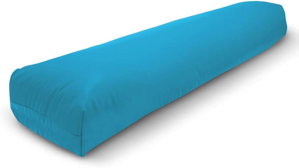 Bean Products Yoga Bolster - Made in The USA with Eco Friendly Materials - Studio Grade Pranayama Support Cushion That Elevates Your Practice & Lasts Longer - Natural Cotton, Hemp or Vinyl Cover