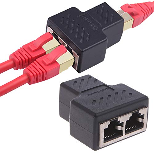 Itlovely 1 to 2 Ways LAN Ethernet Network Cable RJ45 Female Splitter Connector Adapter