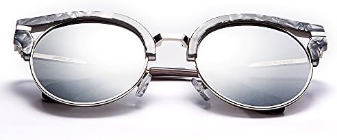 LICHUN Women's Fashion Round Arrow Style Wayfarer Polarized Sunglasses