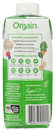 ORGAIN, NUTRI SHAKE SWEET VANILLA BEAN ORGANIC, 11 FL OZ