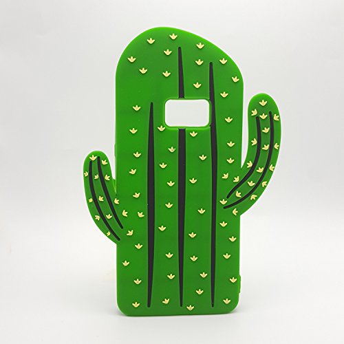Cute 3D Cartoon Lovely Plants Design Soft Silicone Back Case Cover for Samsung (Galaxy Note 5 Cactus)