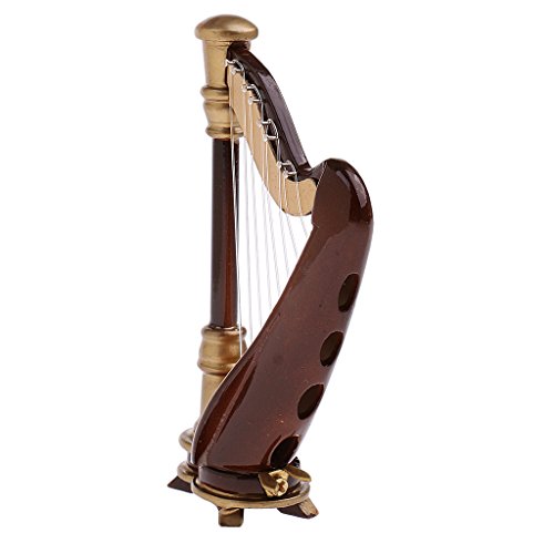 Dolity 1/6 Male Female Playing Harp Wooden for 12'' Hot Toys Side Show DID Figures - Thumbnail 7