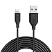 Anker Powerline Lightning (10ft) Apple MFi Certified Lightning Cable/Charger Cord, for iPhone X / 8/8 Plus / 7/7 Plus / 6 / 6s Plus / 5 / 5s, iPad Mini 4/3 / 2, iPad Pro Air 2(Black)