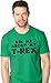 Ask Me About My T-Rex T Shirt Funny Flip Up Trex Shirts (Green) L