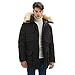 PUREMSX Mens Winter Jacket, Extremely Thicken Quilted Fur Hooded Long Anorak Parka Padded Coat 12 Colors