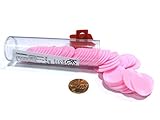 Mini Plastic Poker Chips: 7/8'' Pink Stacking Chips (50)