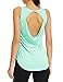 BALEAF Women's Soft Lightweight Cowl Back Workout Yoga Sleeveless Shirts Mint Green Size S