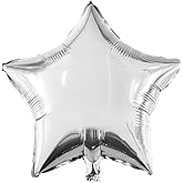 18" Star Foil Mylar Balloons - Party Decorations, Silver, 10 Pieces