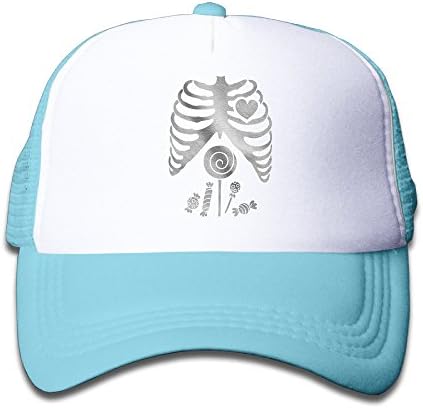 Skeleton Candy Rib-cage X-Ray Mesh Trucker Hat,Probstmarco Children Outdoor Sports Mesh Hat,Lightweight Mesh Snap Back