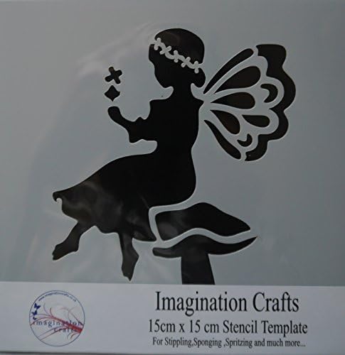 Imagination Crafts MASK Stencil template 6 x 6 (15cm) FAIRY ON TOADSTOOL by Imagination Crafts