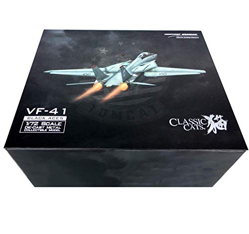 1yess 1:72 Militär F-14A Tomcat Kämpfer VF-41 Black Ace Squadron Legierung Modell, Erwachsene Geschenk und Collectibles… – Bild 8