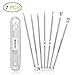 [Dual Ended] 7PCS Blackhead Remover, Comedone Pimple Extractor, Acne Whitehead Blemish Removal Kit, Professional Stainless Steel Clean Tool, for Face Nose Chin Cheek Forehead