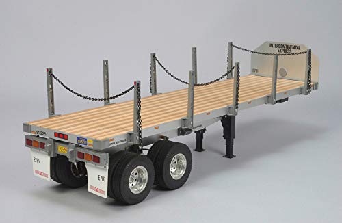 TAMIYA 56306 1:14 Flachbett-Auflieger, Bausatz zum Zusammenbauen, RC Truck, fernsteuerbarer, Lastwagen, LKW… – Bild 3