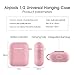 ZALU Compatible for AirPods Case with Keychain, Shockproof Protective Premium Silicone Cover Skin for AirPods Charging Case 2 & 1 (1 Pack, Pink)
