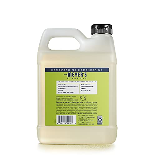 MRS. MEYER’S CLEAN DAY LIQUID HAND SOAP REFILL, CRUELTY FREE AND BIODEGRADABLE FORMULA, LEMON VERBENA SCENT, 33 OZ
