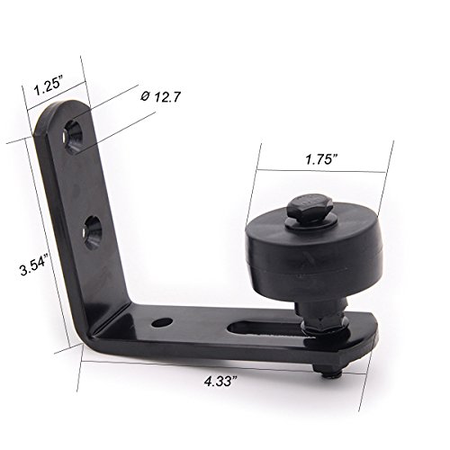 Black wall mounted bottom guide for sliding guide stay roller adj…