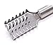 HUELE Stainless Steel Sawtooth Fish Scales Skin Remover for Fast and Easy Fish Scale Removing, Ergonomic Design for Firm Grip, Sleek Silver