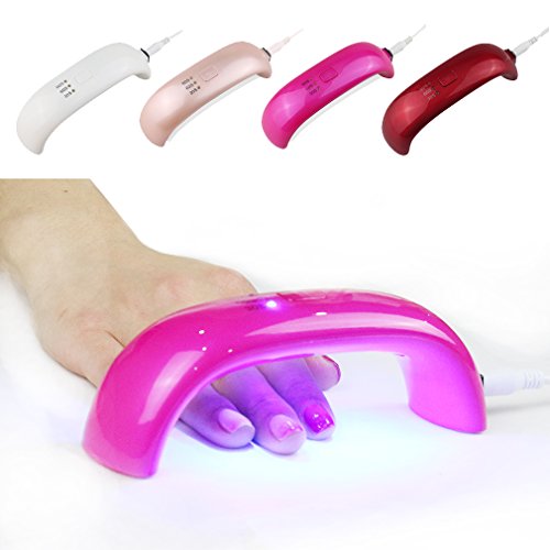 Gel Nail Dryer CLAVUZ Mini Portable 9W USB LED Light Curing Lamp Nail Dryer with Timer 30S 60S 90S for Gel Nail Polish Manicure Hand Toe Nail Dryer Art Beauty Salon Tools at Home