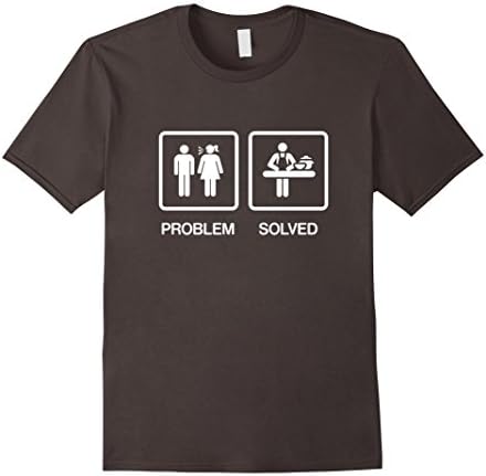 Mens Problem Solved Funny Chef T Shirt Gift 3XL Asphalt