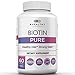 Biotin Dietary Supplement By #Healthy - Pure, Non GMO, High Potency 10000mcg Formula - Ideal For Stronger Nails, Hair Growth & Radiant Skin - Metabolism & Energy Booster - 60 Capsules - Made In USA