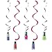 Cedar Crate Market Sparkle Spa Party Supplies Decorations Bundle: Centerpiece, Ribbon Banner, and Dizzy Danglers