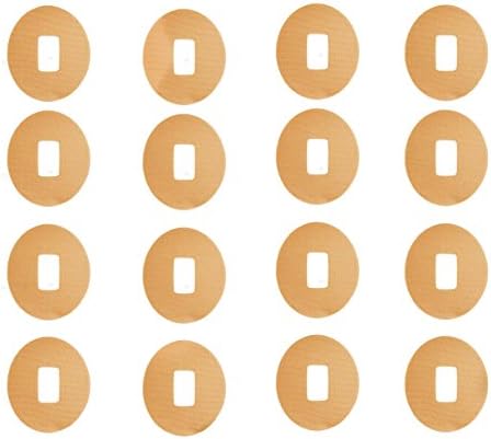 16 Pcs Adhensive Patches for Dexcom G4/G5 Ellipse Shape Waterproof Long Lasting Enough on Skin and Pre-Cut (Skin)