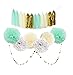 Mint Cream Gold and White 20pcs Party Decoration Set by Cherry Down