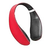 Leme EB30A Wireless Ergonomic Bluetooth 4.1 Over Ear Headphone with Built-in Mic and 12 Hour Battery, with Noise Reduction and Echo Cancellation, Perfect Headset for Gaming and Music (Red)