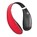 Leme EB30A Wireless Ergonomic Bluetooth 4.1 Over Ear Headphone with Built-in Mic and 12 Hour Battery, with Noise Reduction and Echo Cancellation, Perfect Headset for Gaming and Music (Red)