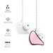 Picun S6 Sports Earbuds in Ear Headphones with Microphone&Volume Control for Running Gym Workout Jogging,Ship from USA(White Rose Gold)