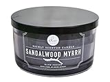 Decorware Richly Scented Sandalwood Myrrh 3-wick Candle in Glass 13.3 Oz Dw Home up to 26 Hour Burn Time