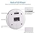 Portable CD Player, Small CD Player for Car, USB Cable Anti-Skip Protection Shockproof Music Player, Personal Walkman Player with Stereo Headphones (White)