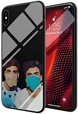 for iPhone Xs Max Tempered Glass Phone Case A-124 Dolan Twins Ethan Dolan Grayson Dolan Soft Silicone TPU Cover