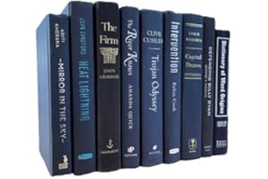 Covogoods Real Books by Color for Office or Home Decor - Interior Design Wedding Display Photo Prop Staging Decoration (3 Books, Dark Blue)