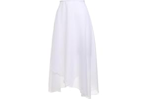 EASTBUDDY Ballet Skirt Women Sheer Long Dance Wrap Skirt for Adult Girls Chiffon Skirts with Adjustable Tie Waist