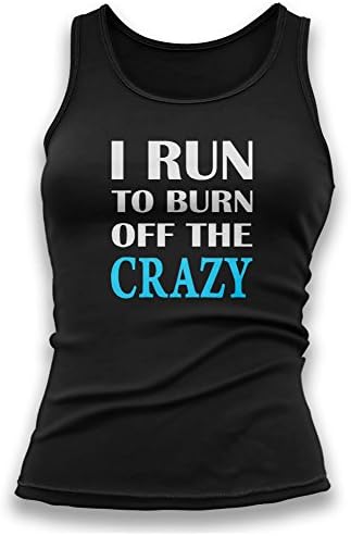 Paranoid Penguin Run to Burn Off The Crazy Womens Ladies Vest Tank for Wife - Gift for Girlfriend - Gym Wear