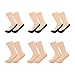 HBY  Loafer Liner Womens Casual No-Show/None Slip Hidden Socks, 6 pairs